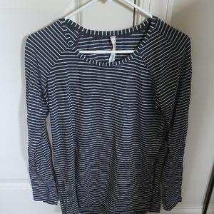 Lululemon Athletica Black and White Striped Top